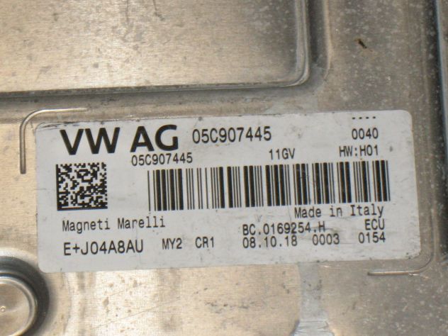 05C907445 ECU CENTRALINA VW AG POLO SEAT 1.0 E+J04A8AU BC.0169254.H BC0169254H - Foto 2