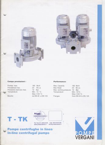 POMPE VERGANI T 100-191 ELETTROPOMPA RISCALDAMENTO - Foto 2