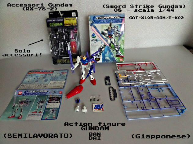 Action figure GUNDAM Mobile Suit (Sword Strike) # 08 scala 1/44 + kit (RX-78-2)