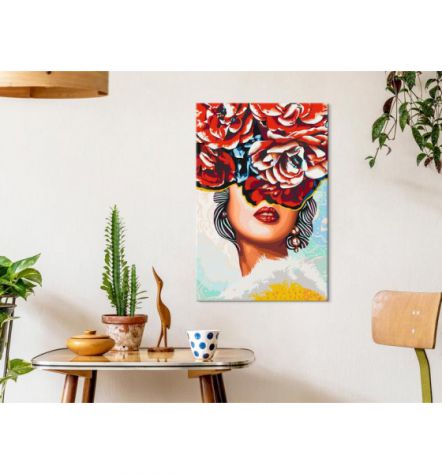 Quadro Fai Da Te Ritratto Femminile N.4 ARREDALACASA Spedizione Gratis - Foto 2