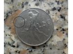 50 LIRE DELLA REPUBBLICA ITALIANA DEL 1956 - DIFETTO DI CONIO -