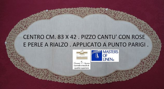 CENTRI LINO PIZZO TOMBOLO E CANTU' FATTI A MANO 5 MODELLI - Foto 2