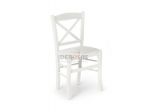 Sedia bianco opaco in legno massello