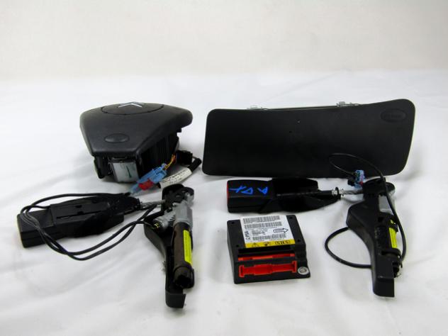 9660855180 KIT AIRBAG CITROEN C2 1.6 B 90KW 5M 3P (2006) RICAMBIO USATO CON PRETENSIONATORI CINTURE DI SICUREZZA, CENTRALINA AIRBAG. AIRBAG VOLANTE GU