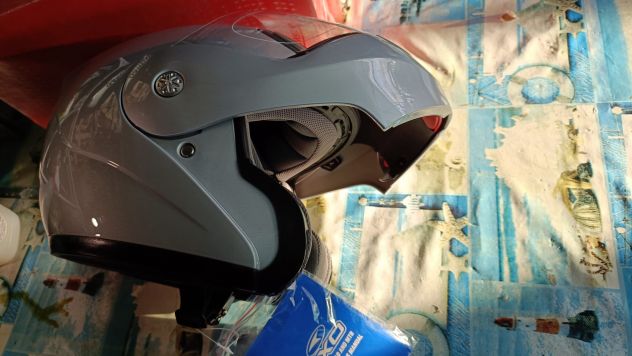 Casco modulare scooter moto grigio argento Axo Flip Silver tg. XL - Foto 3