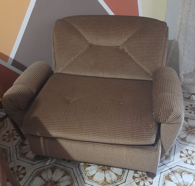 Poltrona letto in velluto