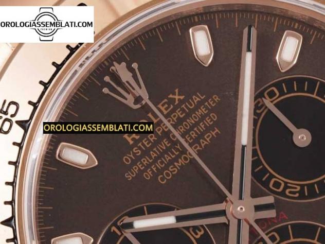 Rolex Replica DAYTONA 116505 QUADRANTE CIOCCOLATO BEST EDITION 1:1 SU BRACCIALE RG SA4130 - Foto 15