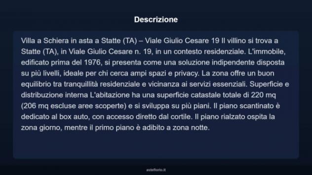 Immobile in asta di 206 m² con più di 5 locali e box auto in vendita a Statte - Foto 8