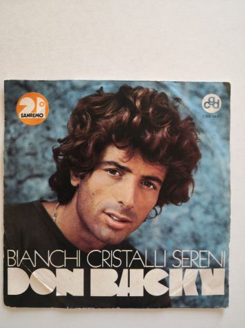 Disco Vinile 45 giri di Don Backy "Bianchi cristalli sereni" originale del 1971