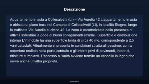 Immobile in asta di 40 m² in vendita a Collesalvetti - Foto 4
