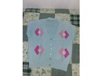 Gilet - Golfino - Cardigan - Pulllover Vintage fatto a mano ai ferri 100% cotone