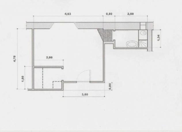 Vendo MONOLOCALE con angolo cottura e bagno Mq. 38