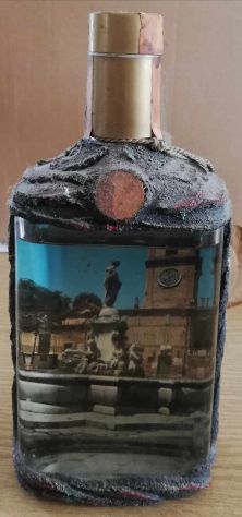 Bottiglia liquore limone rivestito legno vintage - Foto 10