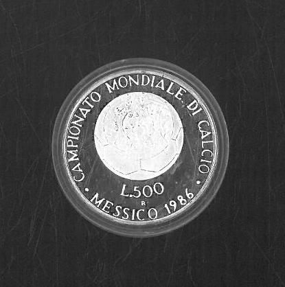 500 LIRE MONDIALI CALCIO MESSICO 1986 - Foto 3