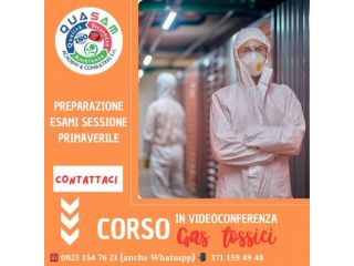 Corso gas tossici (preparazione all'esame) in videoconferenza - ITALIA