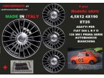Cerchi grifo nero4,5x 12 4x190 fiat 500 l f r