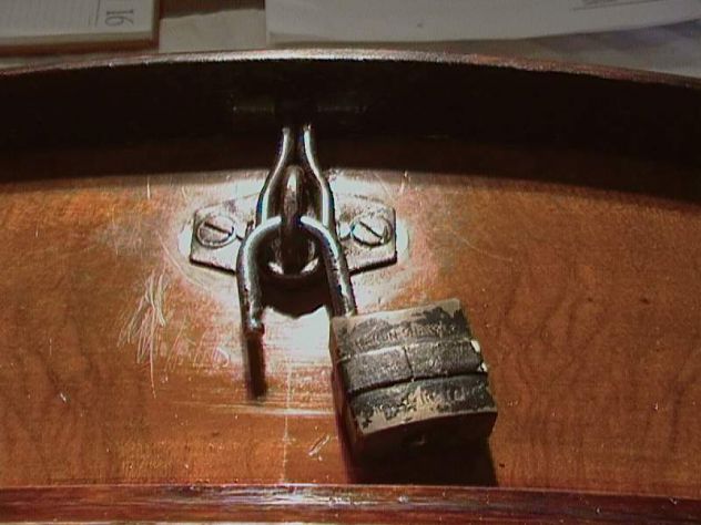 Portagioielli antico in legno puro - Foto 6