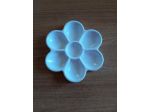 Tavolozza in plastica bianca a fiore