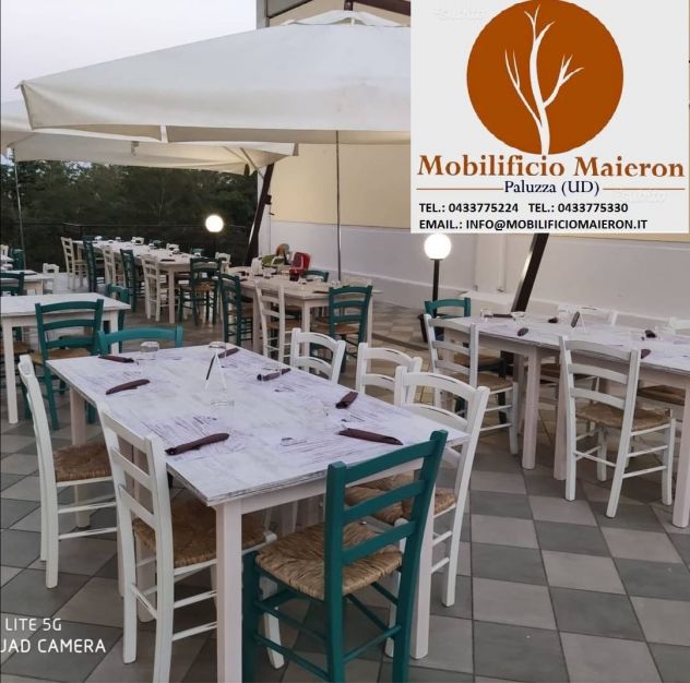 Sedie Tavoli Como Per Arredamento Bar Ristorante Pizzeria Pub Nuovi Non Usato - Foto 8