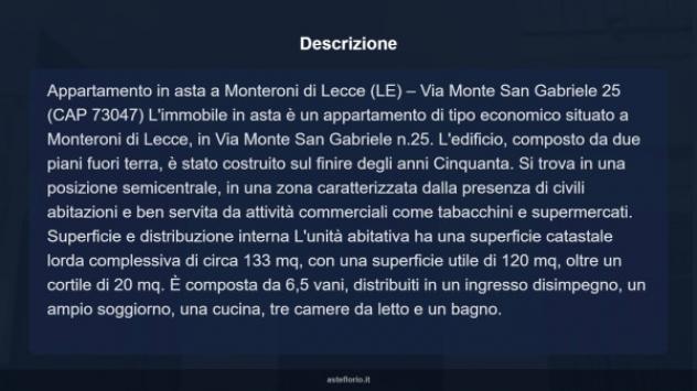 Immobile in asta di 133 m² con più di 5 locali in vendita a Monteroni di Lecce - Foto 14