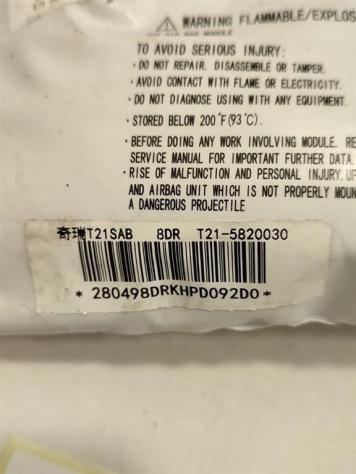 AIRBAG SEDILE SINISTRO DR 6 Serie T21-5820030 SQRE4T15 (17) - Foto 3