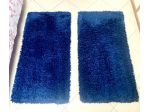 Coppia Tappeti Rettangolari Blu Elettrico 65x125cm