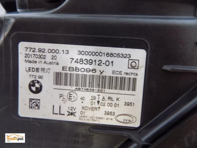 BMW 7 G11 / G12 Faro a LED laser - Destro - 11364 - Foto 8