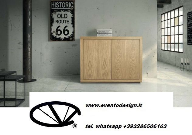 Mobili Rustici In Legno Credenza Moderna 2 Ante in Legno Color Rovere