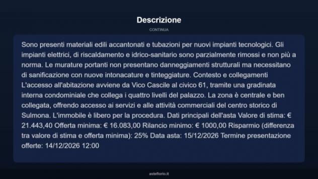 Immobile in asta di 63 m² in vendita a Sulmona - Foto 13