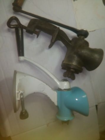Vecchio tritacarne vintage - anni 50 di fabbricazione inglese - Foto 7