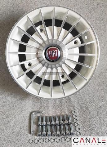 Cerchi grifo bianco 4,5x 12 4x190 fiat 500 l f r - Foto 2