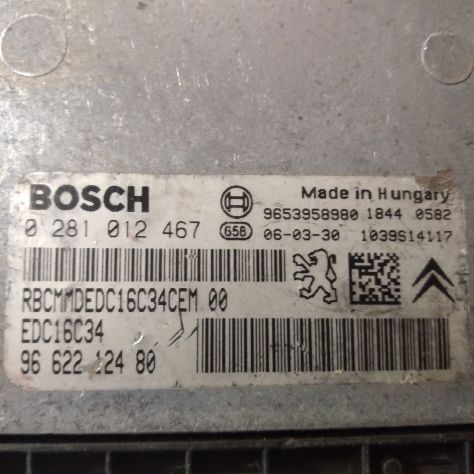 Centralina motore Peugeot 207 1.6hdi 0281012467 9662212480 edc16c34 - Foto 5