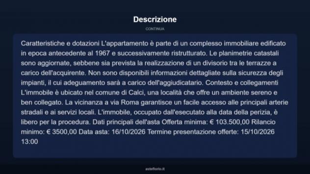 Immobile in asta di 82 m² in vendita a Calci - Foto 4