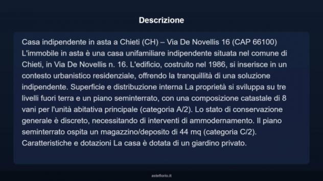 Immobile in asta di 119 m² con più di 5 locali in vendita a Chieti - Foto 5