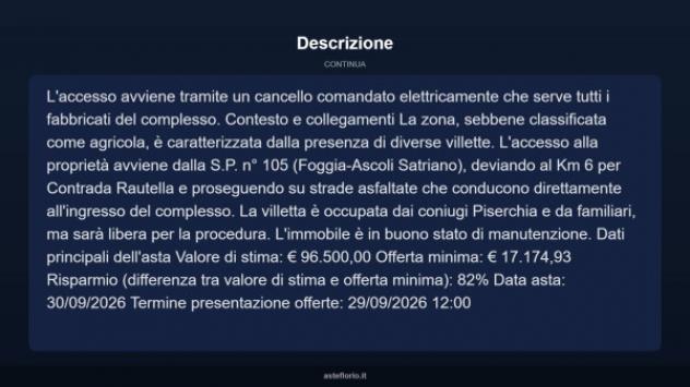 Immobile in asta di 189 m² con più di 5 locali in vendita a Foggia - Foto 13