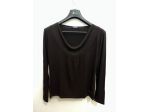 Maglia Coveri Moving Taglia L Colore Marrone con Strass e Scollo Ampio