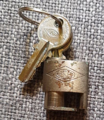 lucchetto cisa per telefono a rotella raro  chiavi - Foto 2