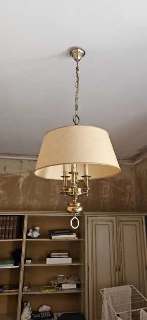 lampadario con paralume