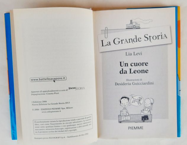 Un cuore da leone di Lia Levi 1°Ed.Piemme, 2013 - Foto 5