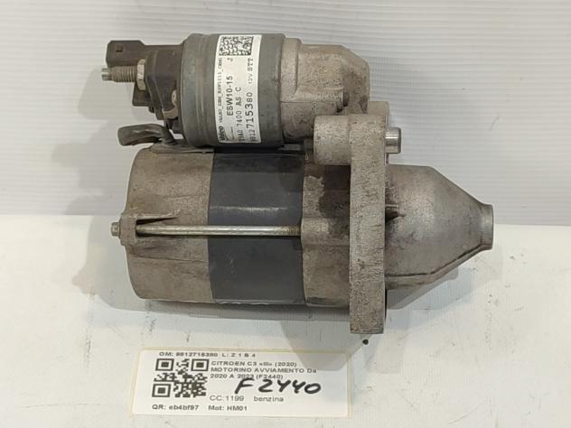 MOTORINO D' AVVIAMENTO CITROEN C3 Serie 9812715380 HM01 benzina 1199 (16) - Foto 2