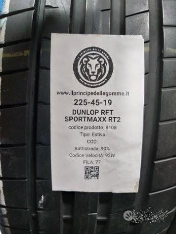 2 gomme 225 45 19 dunlop rft a8108 - Foto 2