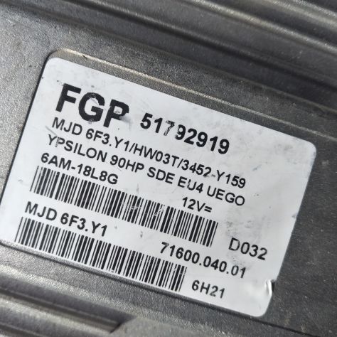 Centralina Motore ECU LANCIA YPSILON 51792919 MAGNETI MARELLI MJD6F3.Y1 CENTRAL - Foto 7