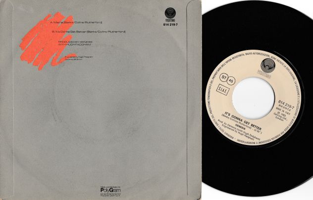 GENESIS - Mama - It's Gonna Get Better - 7'' / 45 giri 1983 Vertigo Italy - Foto 2