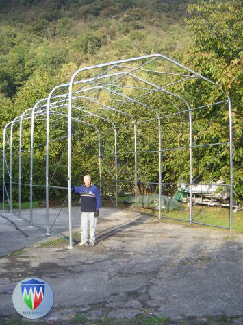 Tendoni Coperture in Pvc 6 x 12 x 2,7 laterale telo pvc 550 gr. mq. € 1.990,00 - Foto 10