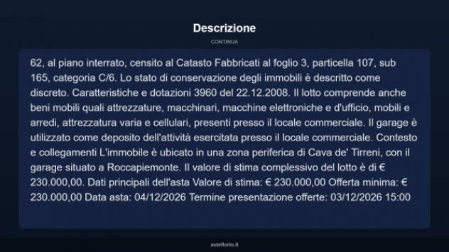 Immobile in asta di 235 m² in vendita a Cava de' Tirreni - Foto 9
