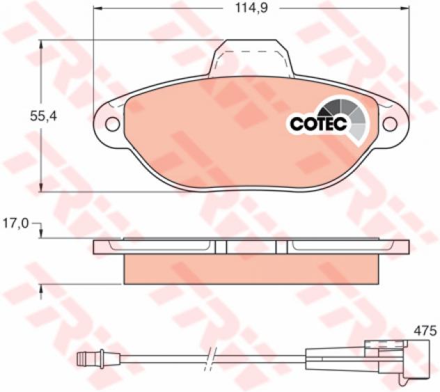 Trw Pattini Freno Fiat Punto (176)/Panda I/Ii T.T Gdb1115