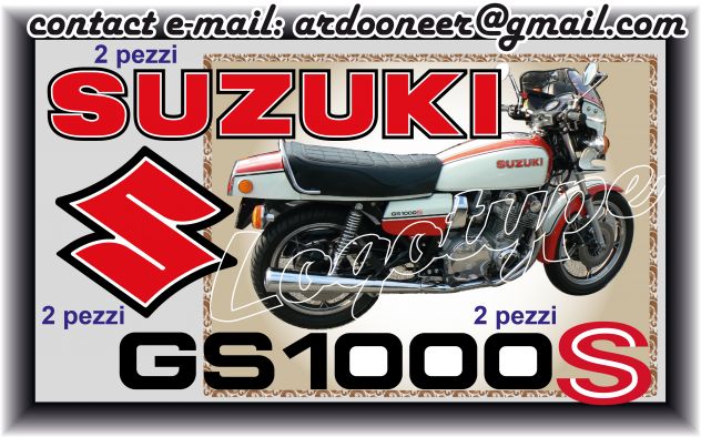 ADESIVI SUZUKI GS 1000 s - anno 1979 - 1980