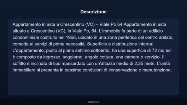 Immobile in asta di 72 m² in vendita a Crescentino - Foto 4