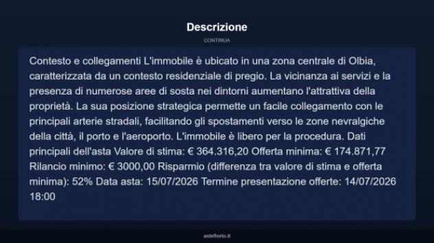 Immobile in asta di 319 m² in vendita a Olbia - Foto 13