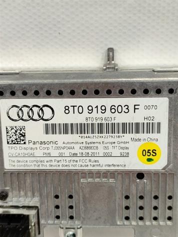DISPLAY AUDI Q5 Serie (8RB) 8T0919603F CAHA (0812) - Foto 3